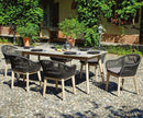 Set Tavolo e 6 Sedie da Giardino in Alluminio e Corda Vorghini Savona