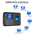 Marcatempo Impronte Digitali Badge Biometrico per Presenze con Monitor 2.4" USB