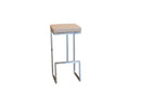 Set di 2 Sgabelli in Similpelle Morbida 77x36,5x36,5 cm TFT Stool Tortora