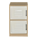 Cassettiera Portadocumenti da Ufficio 2 Ripiani in Legno e Metallo 