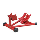 Cavalletto Alzamoto Moto per Ruota Anteriore Universale in Acciaio Rosso 62x50x28-35.5 cm 