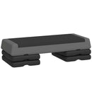 Stepper Fitness Altezza Regolabile Antiscivolo Capacità 250 kg Grigio   