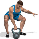 Kettlebell per Allenamento 2 kg Peso in Ghisa con Impugnatura Ergonomica Nero e Verde      