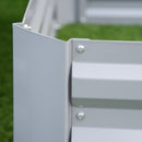 Set 2 Letti per Orto Rialzati 100x100x30 cm in Acciaio Grigio