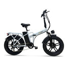 Fat Bike Elettrica Skyjet Robusto Bici Elettrica Pedalata Assistita Pieghevole Autonomia 30-50 km Bianco  