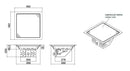 Bruciatore a Gas GPL da Incasso Effetto Camino 46x46x20 cm 9,7 kW in Acciaio Italkero Square