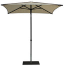 Ombrellone da Giardino 2x2 m Palo Ø38 mm in Alluminio Tessuto Dralon Acrilico Border Ecru