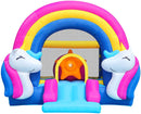 Castello Giostra Gonfiabile Interattivo Fantasy Unicorn con Pompa Happy Hop