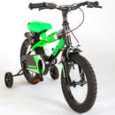 Bicicletta per Bambino 14"" 2 Freni Sportivo Verde Neon e Nero
