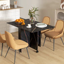 Tavolo da Pranzo Pieghevole per 2-6 Persone 120x80x73 cm con Ruote in Truciolato Nero Effetto Marmo      