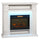 Camino Elettrico da Pavimento 105x27x97 cm 1800W Regolabile con Fiamma 3D Timer e Telecomando color Legno