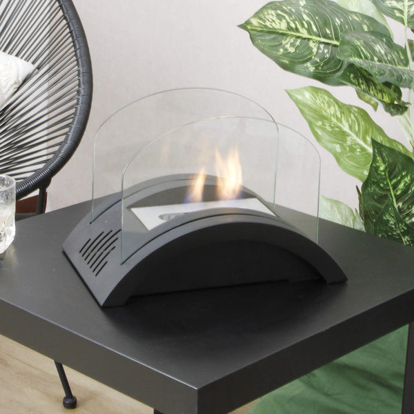 sconto Tisch Bioethanol Kamin 21x23 cm Vannini Rocky Black