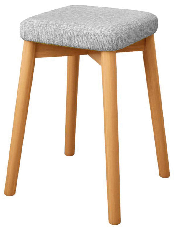 prezzo Hocker aus Stoff und Kiefernholz 33x33x46 cm Fumer Alison Grey
