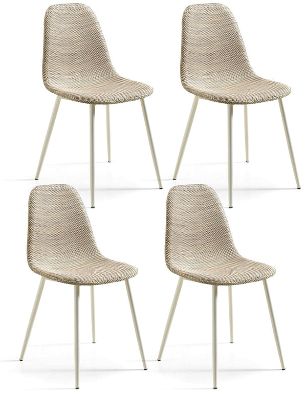 Set 4 Sedie 43x38xH86,5 cm in Similrattan Martina Beige acquista