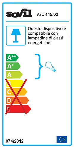 Lampada Applique Emissione in Alto e Basso Colore Bianco per Esterno Linea Umbe Sovil