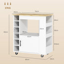 Carrello da Cucina 83x40x83 cm Armadietto e Portabottiglie Rovere   