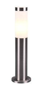 Lampada Palo da Esterno Attacco E27 in Acciaio  Nichel Satinato 