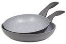 Set 2 Padelle 24-28 cm in Alluminio Forgiato Antiaderente Induzione Collection Rocky Grigie