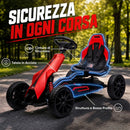 Go Kart Elettrico per Bambini 3-8 Anni 12V 3-5 km/h con Cintura di Sicurezza Capacità 30 kg Rosso      