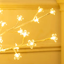 Albero Luminoso di Ciliegio Alto 150 cm con 120 Luci LED e 3 Livelli di Luminosità per Interni ed Esterni Bianco      