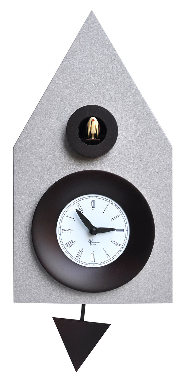 sconto Wandkuckucksuhr 20x36x13cm Pirondini Italia Dunkelsilber