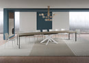 Tavolo Allungabile 180-440x90x77 cm Volantis Tortora Telaio Bianco 