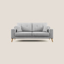 Divano 3 Posti 206x95x91 cm in Tessuto Grigio Chiaro