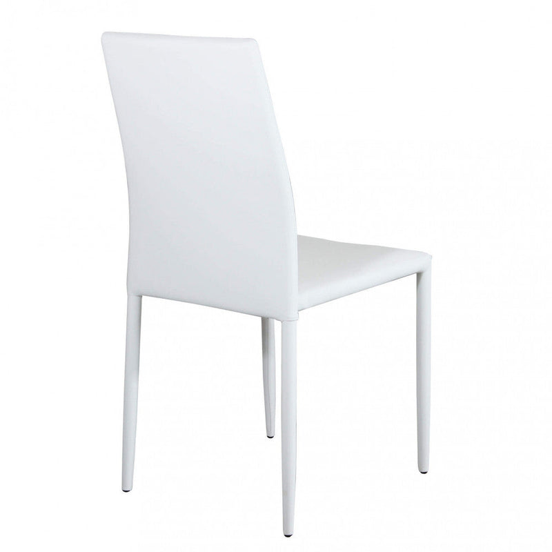 Sedia Cammie 41x50x91 h cm in Similpelle Bianco