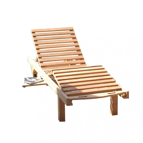 acquista Lidia Gartenliege 65 x 208 x 35 h cm in braunem Holz