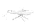 Tavolo Fisso 160x90x76 cm in Frassino Spike  Naturale