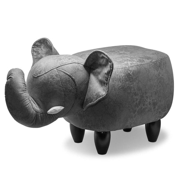 prezzo Hocker Pouf Fußstütze für Kinder 65 x 34 x 37 cm Grauer Elefant Divina Home