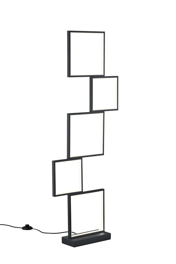 online LED-Stehleuchte für den Innenbereich aus mattschwarzem Metall