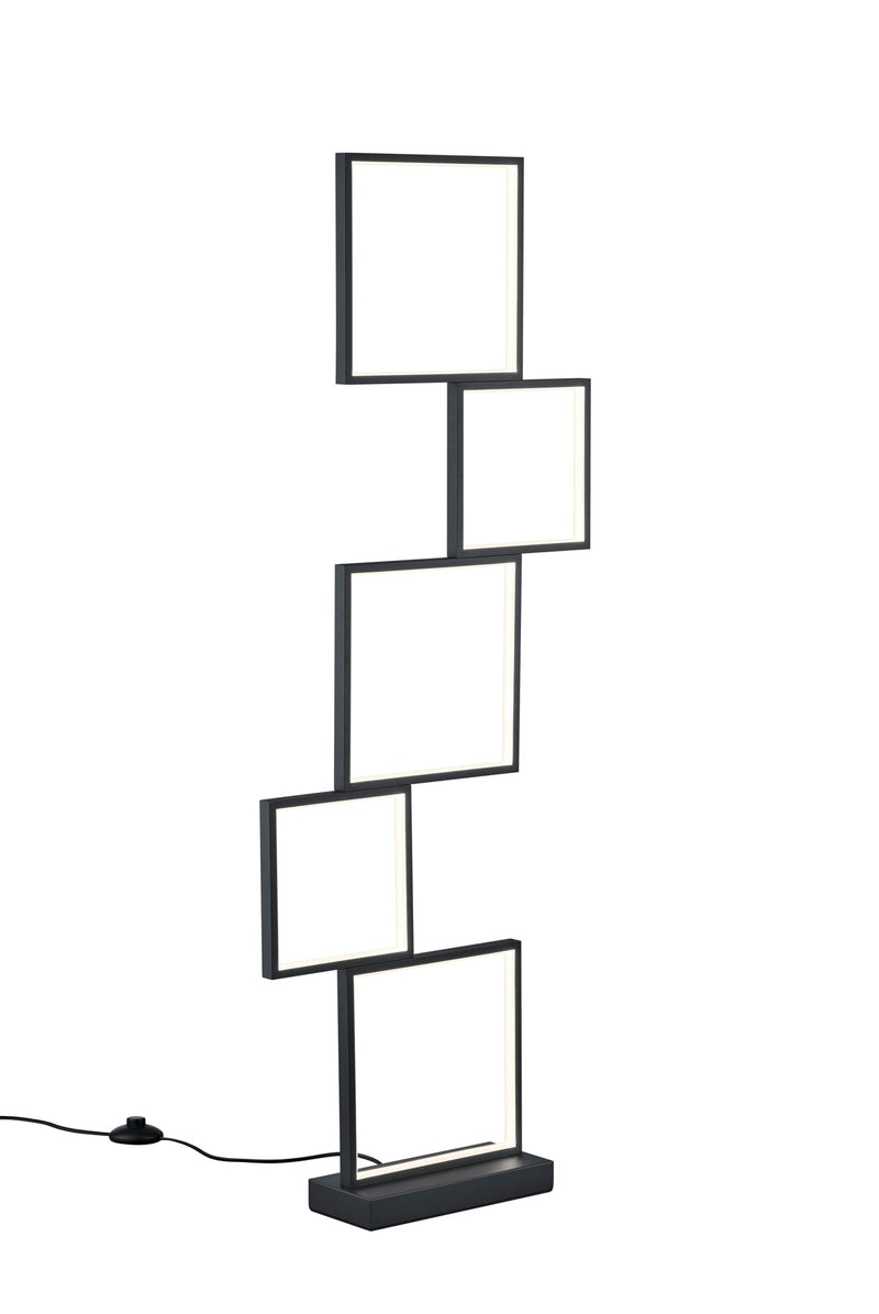 Piantana da Interno a LED in Metallo Nero Opaco
