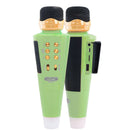 Microfono Karaoke Wireless Speaker Musica Bluetooth con USB per Feste Verde
