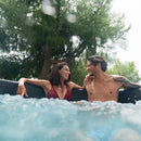 Vasca Idromassaggio Piscina Spa Diva Maxi Mono 8 Adulti 1120 L Ø192x65 cm in PVC Marrone e Nero 