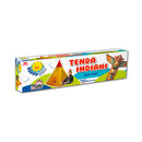 Tenda Indiana per Bambini 100x100x135 cm Struttura in Plastica Tubolare Gialla