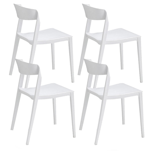 Set mit 4 stapelbaren Stühlen 79 x 51,5 x 49 cm aus Polypropylen und Glasfaser Paola White acquista