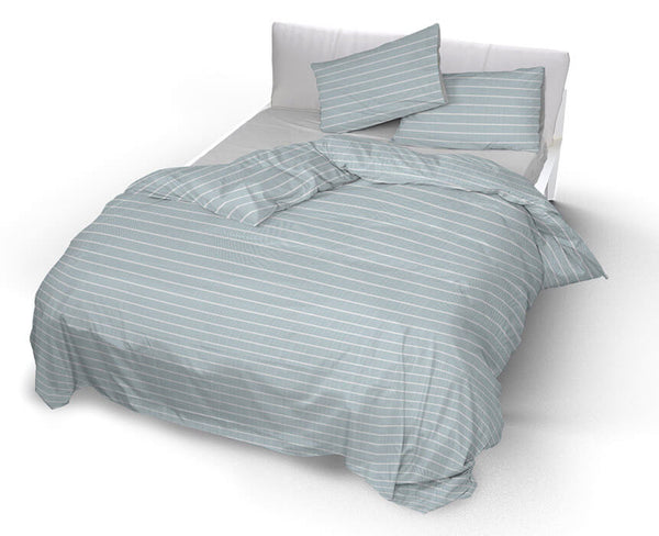 Bettbezug für Doppelbett mit Kissenbezügen, bedruckt in Pure Cotton Division Aqua acquista