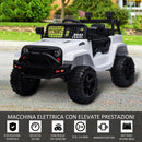 Macchina Elettrica per Bambini 12V Fuoristrada Bianca