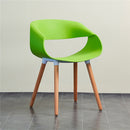 Set 4 Sedie in Polipropilene 45x71x60 cm Gambe in Faggio Fold Verde