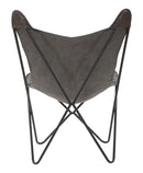 Sedia Montana 74x71x103 cm in Ferro e Poliestere Grigio e Marrone