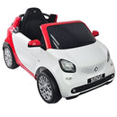 Macchina Elettrica per Bambini 12V Smart Fortwo Cabrio Bianca