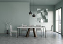 Consolle Allungabile 90-300x40x77 cm in Nobilitato Bianco