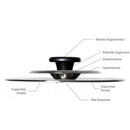 Coperchio Magico Antiodore Ventur Magic in Acciaio Inox Pomolo Nero Varie Misure