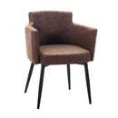 Poltrona in Similpelle 56x58H76 cm Marrone