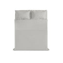 Set Lenzuola Sopra Sotto e Federe Linea Cloe in Raso di Cotone Grigio Chiaro Varie Misure