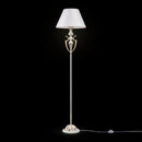 Lampada da terra Elegant in Metallo Monile Bianco con Oro