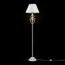 Lampada da terra Elegant in Metallo Monile Bianco con Oro