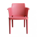 Poltrona Cathy 60x58x76,5 cm  in Polipropilene Rosso corallo