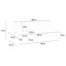 Divano Letto Clic Clac 180x81x77 cm in Tessuto Verde